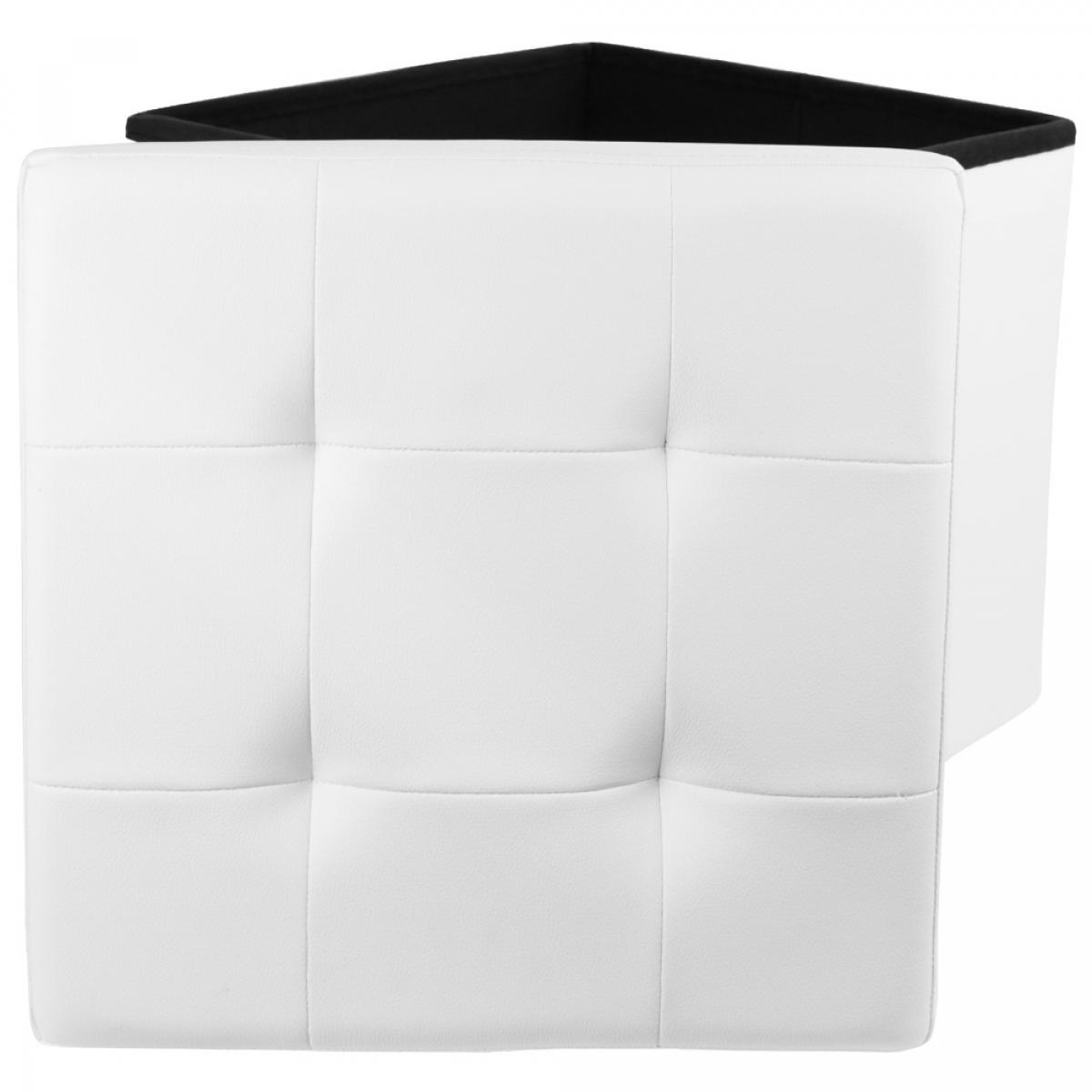 Caja puf plegable blanco