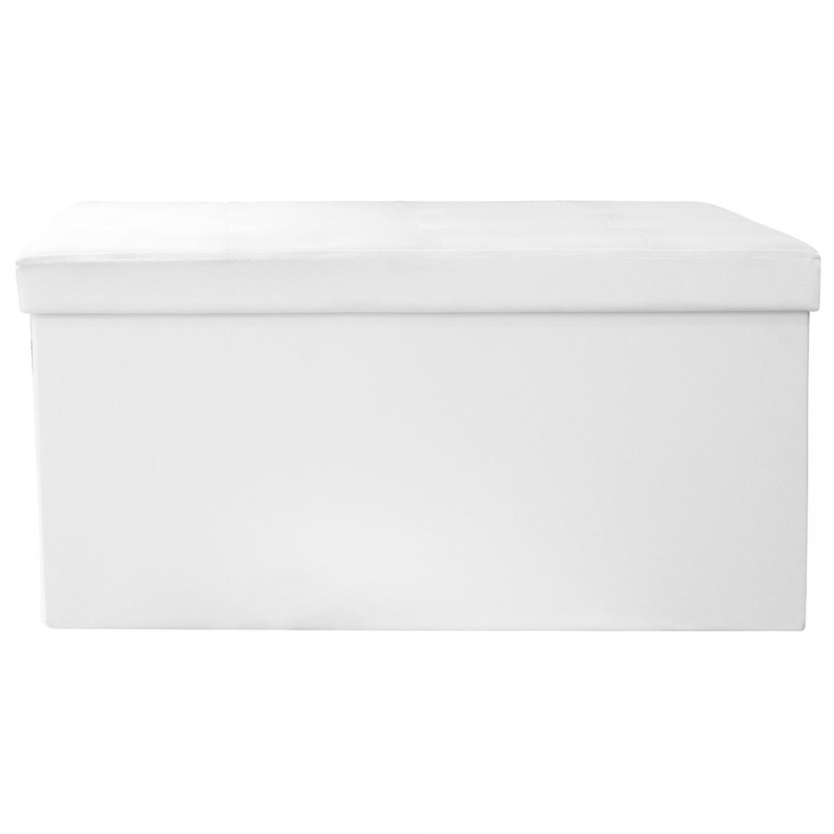 Banco puf plegable blanco