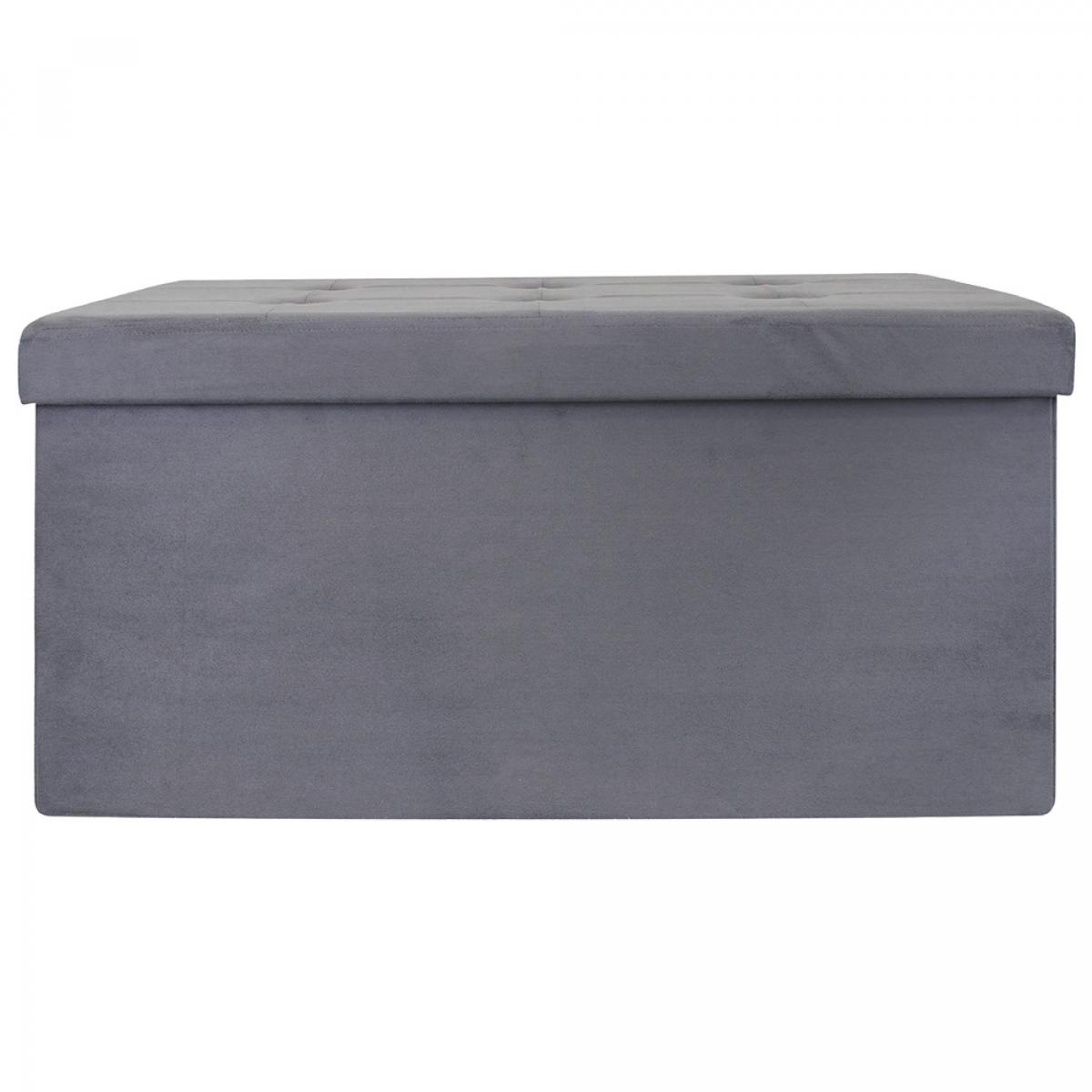 Banco puf plegable gris oscuro