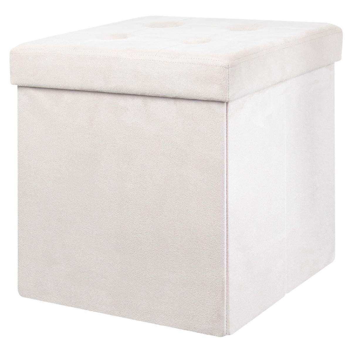 Caja puf plegable beige