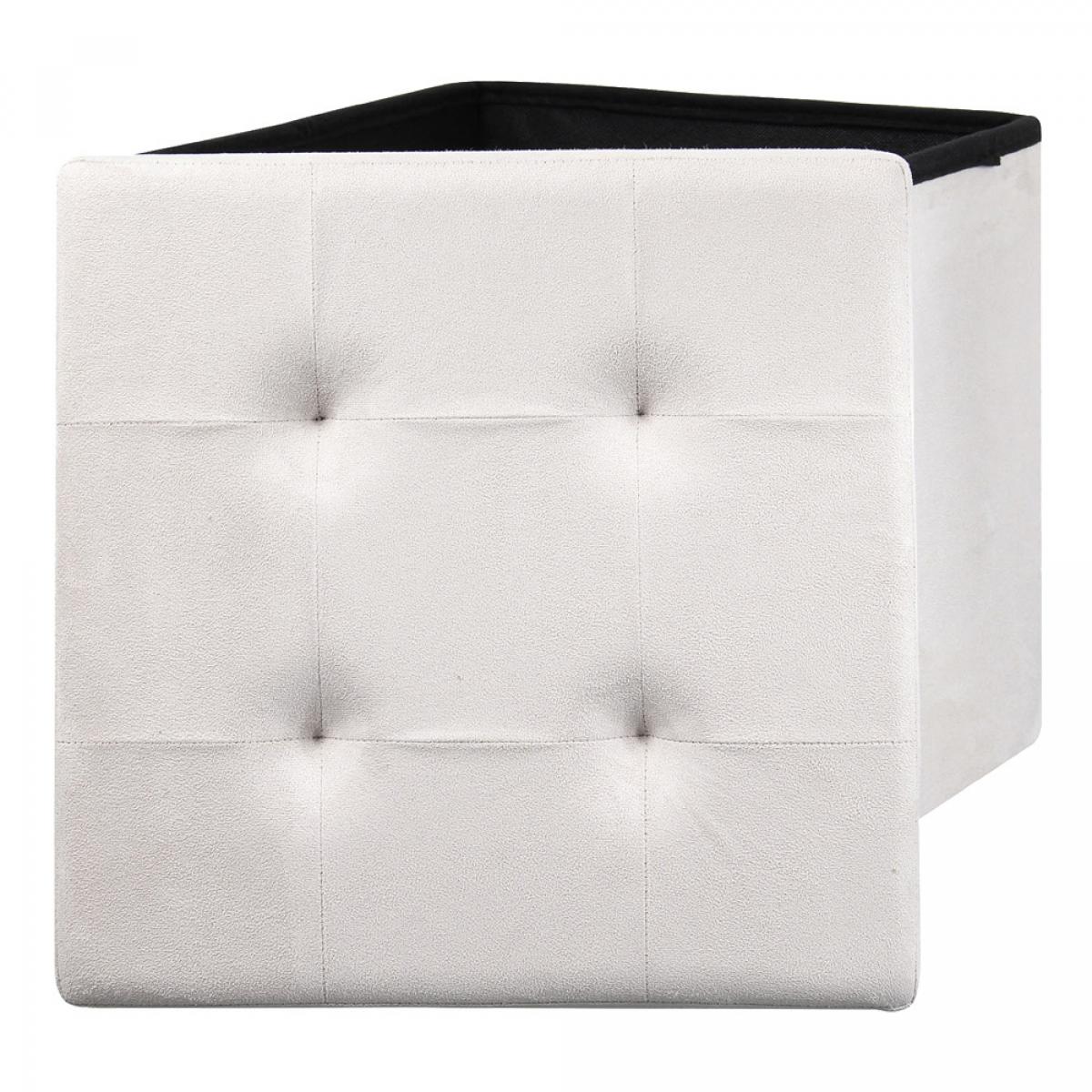 Caja puf plegable beige