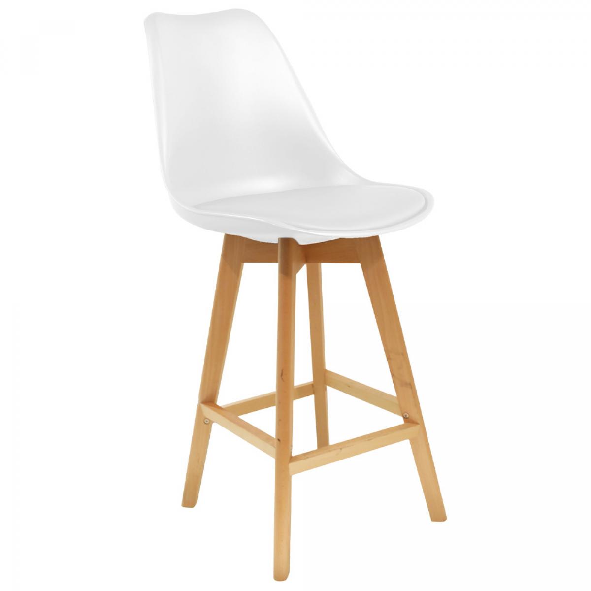 Set 2 taburetes bar blancos