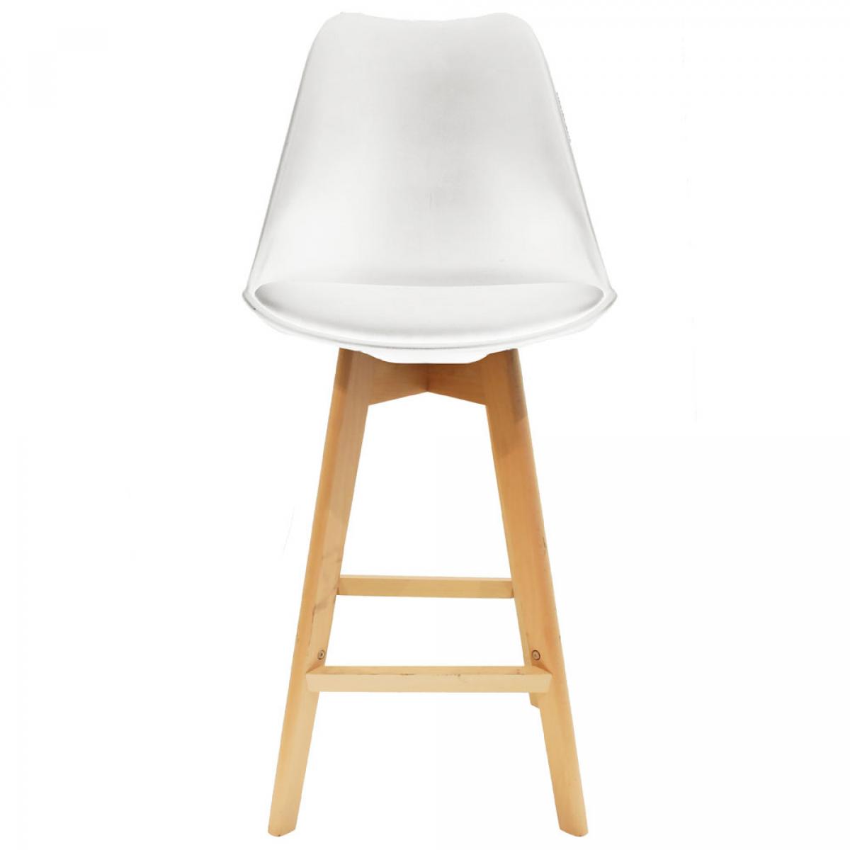 Set 2 taburetes bar blancos