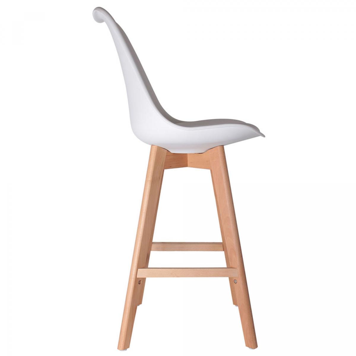 Set 2 taburetes bar blancos