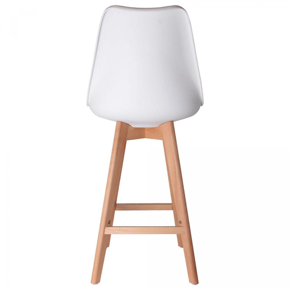 Set 2 taburetes bar blancos