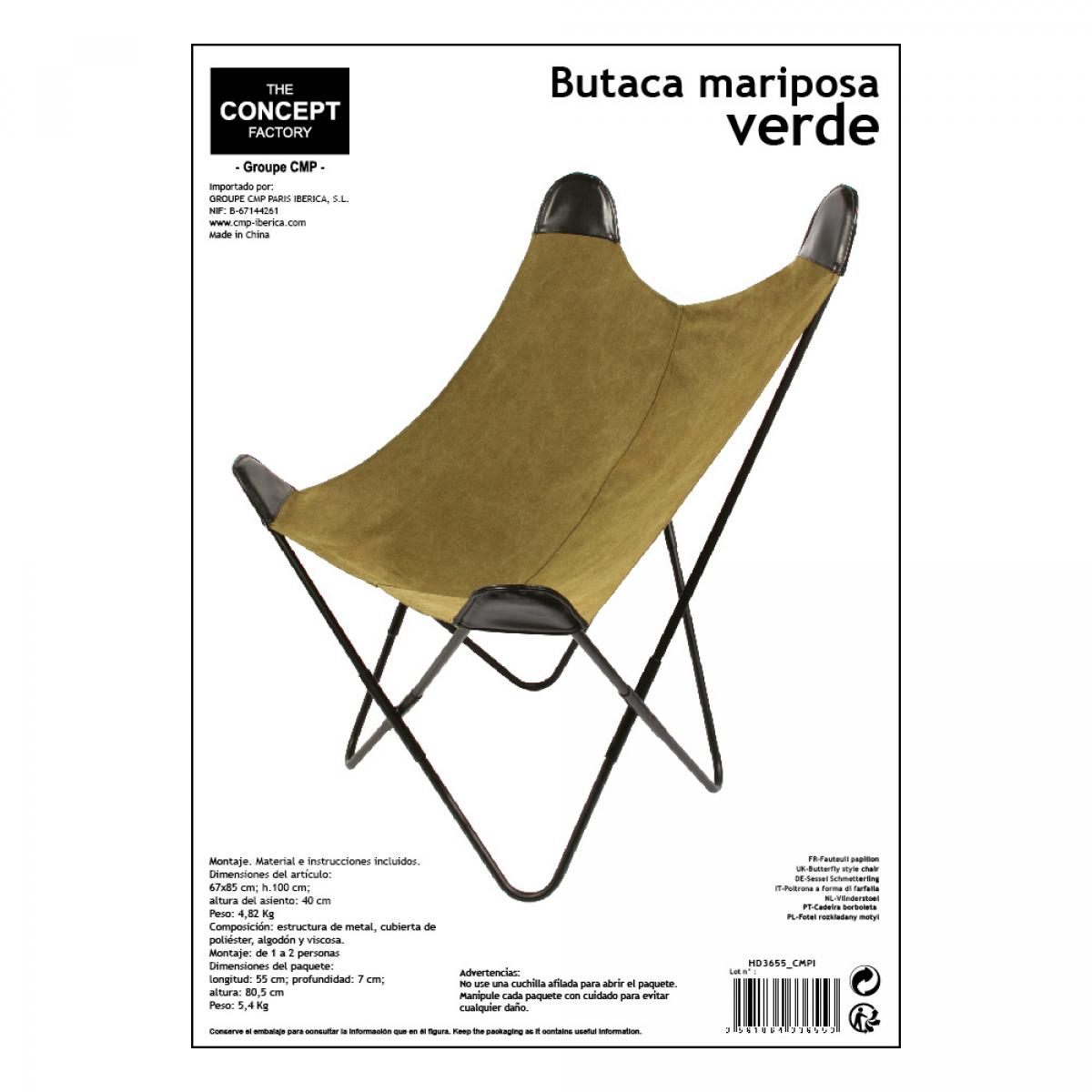 Butaca mariposa verde