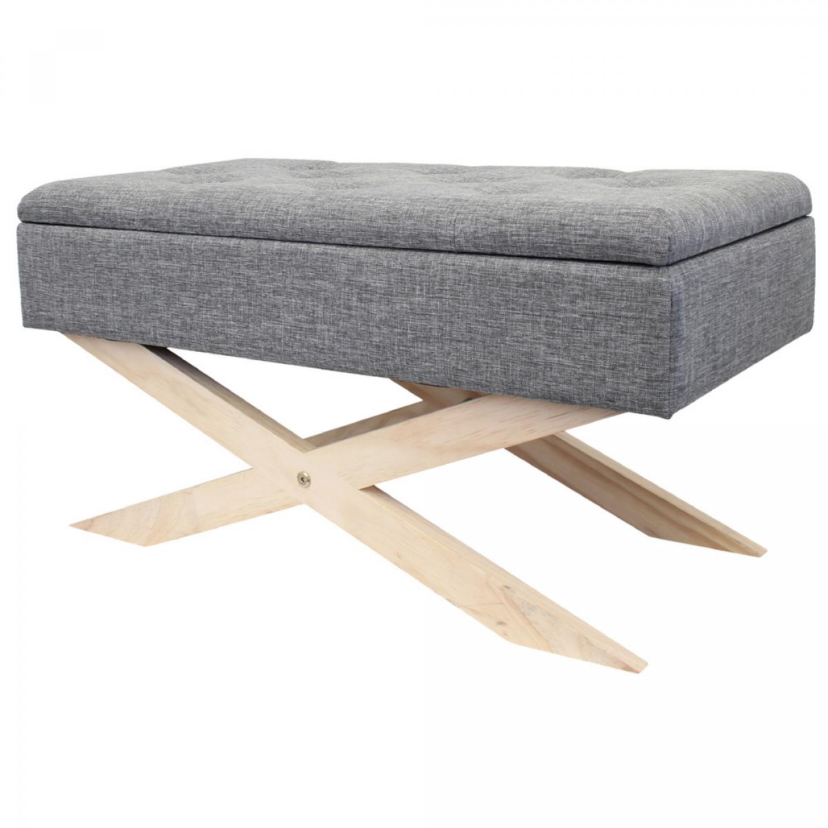 Banco almacenaje gris