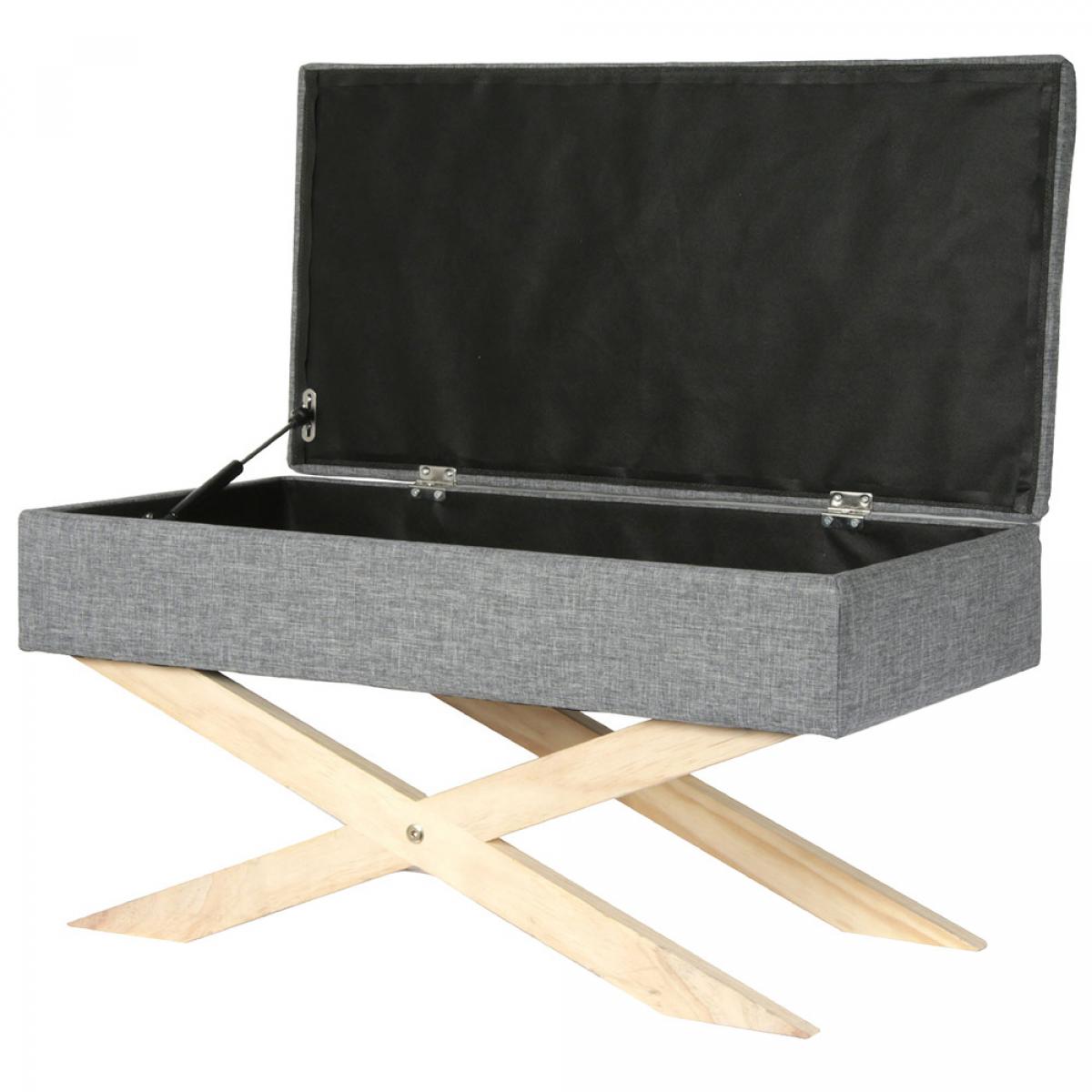 Banco almacenaje gris