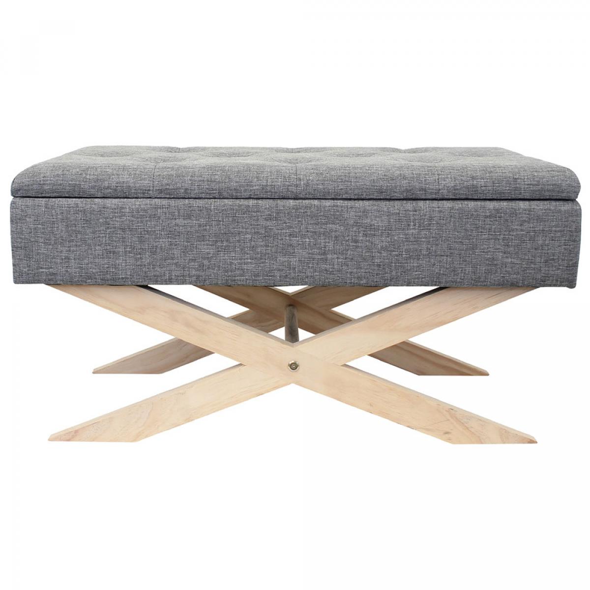 Banco almacenaje gris