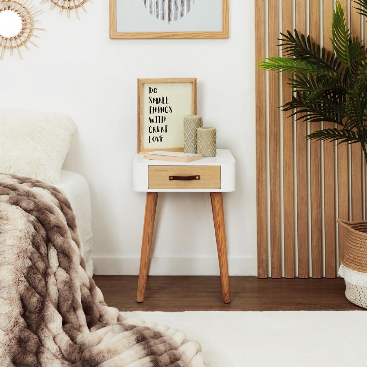 Set 2 mesitas de noche blanca