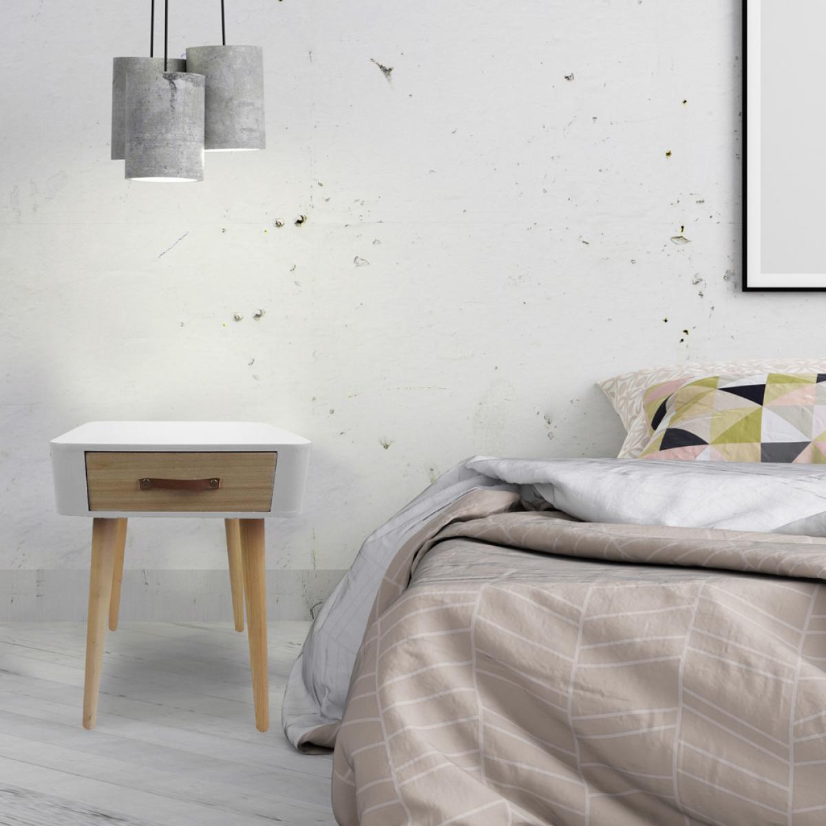 Set 2 mesitas de noche blanca