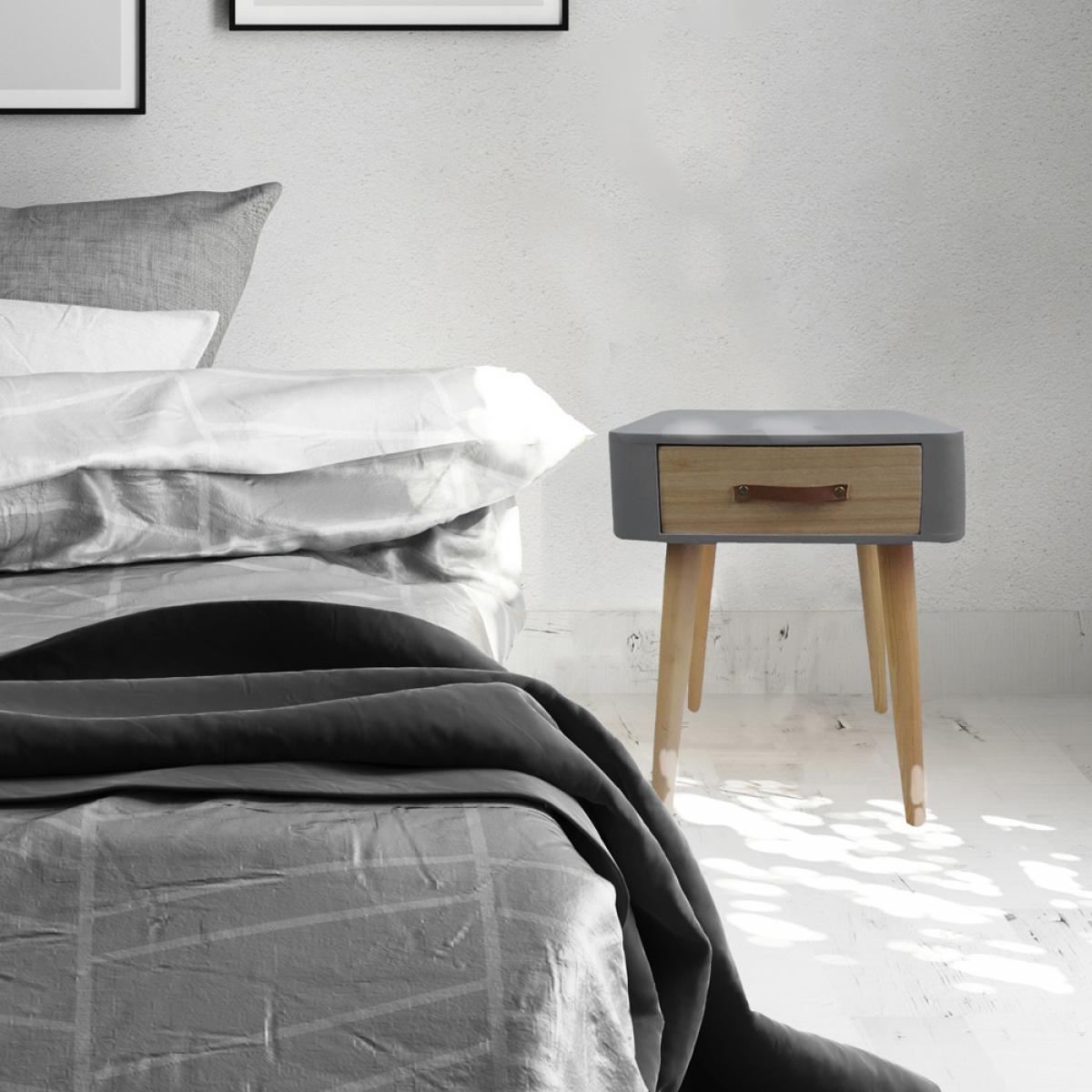 Set 2 mesitas de noche gris