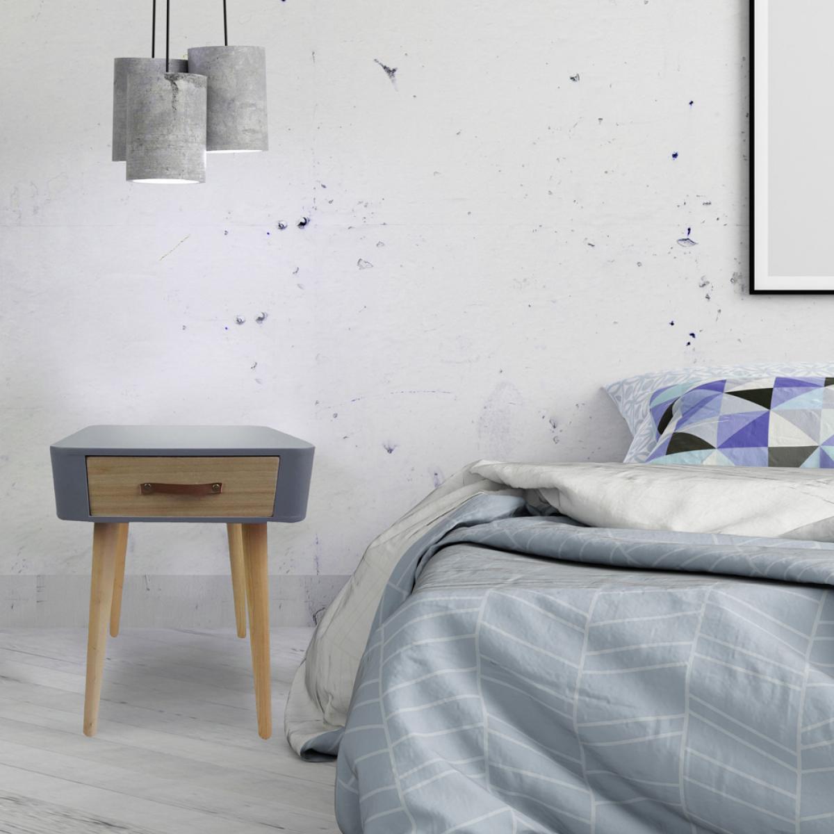 Set 2 mesitas de noche gris