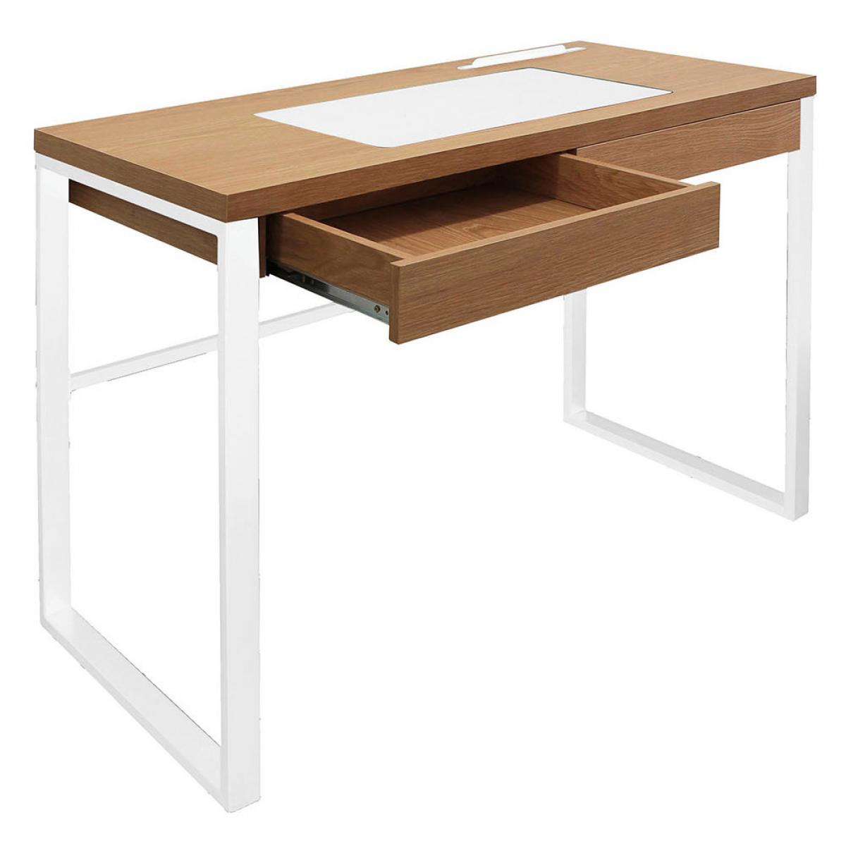 Mesa despacho madera y metal