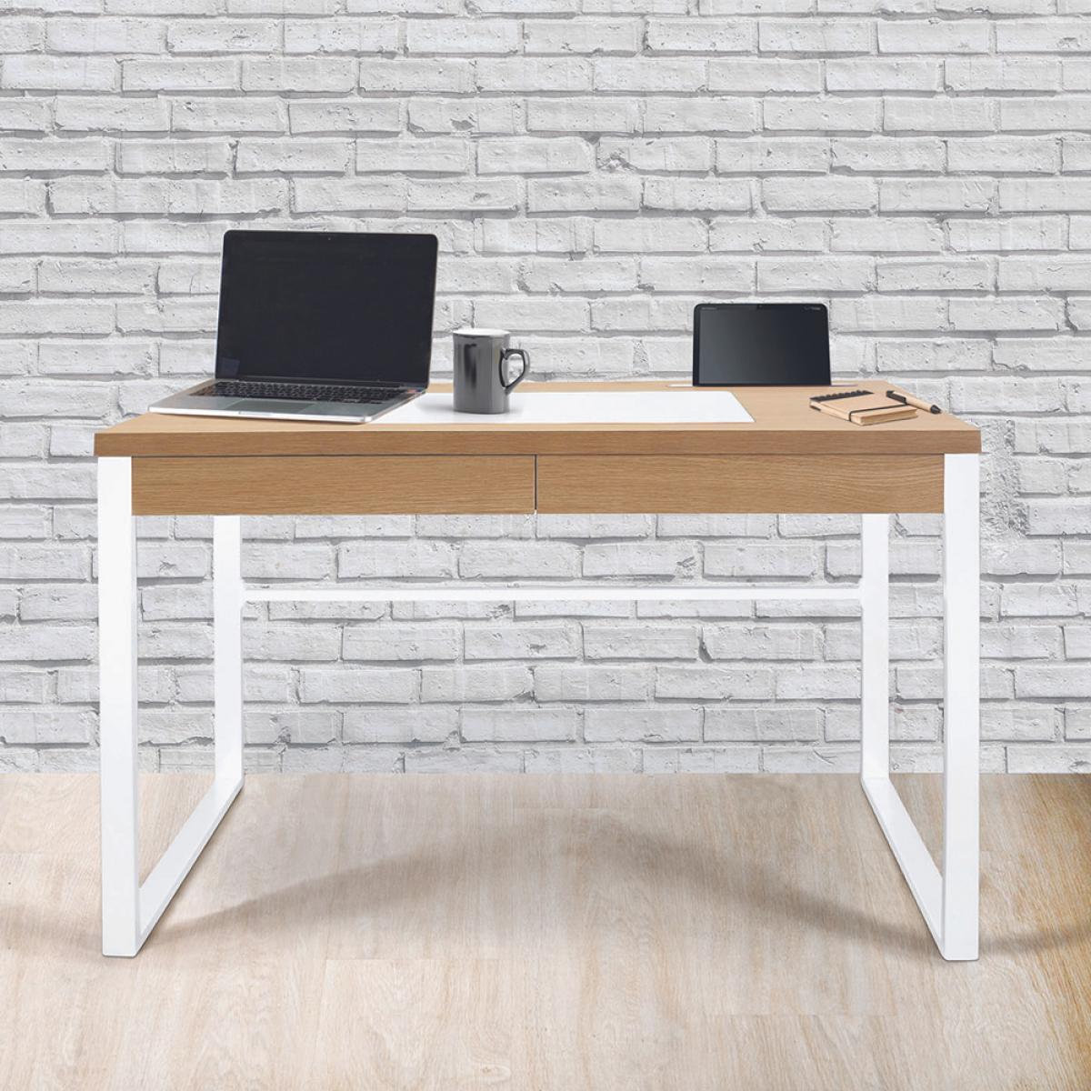 Mesa despacho madera y metal