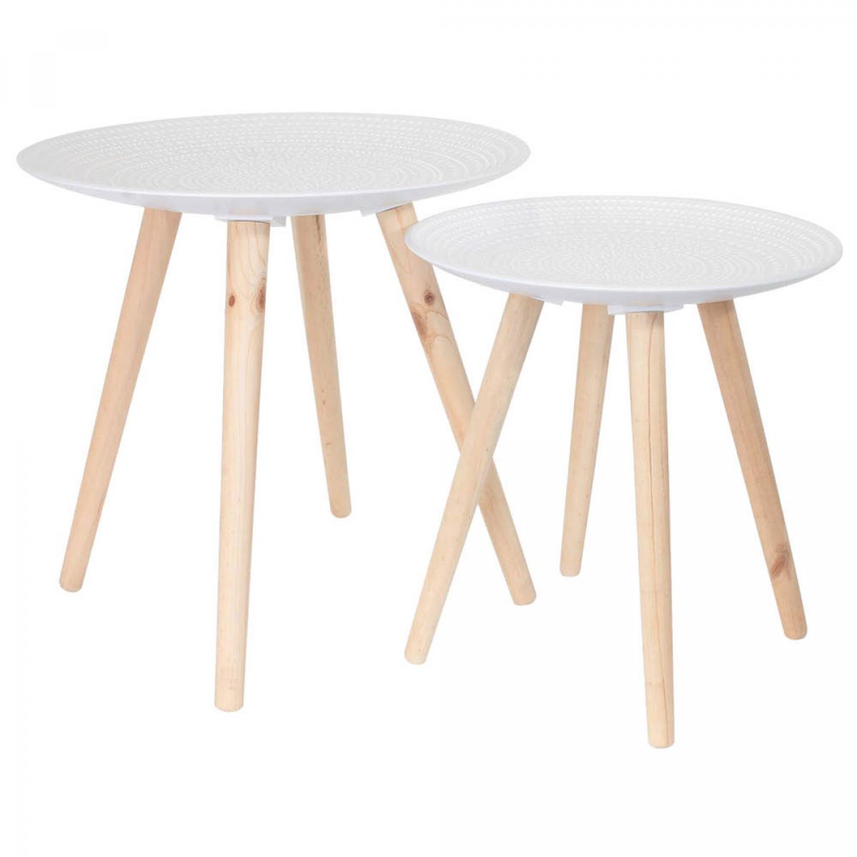 Jgo. 2 mesas nido crelieve bl