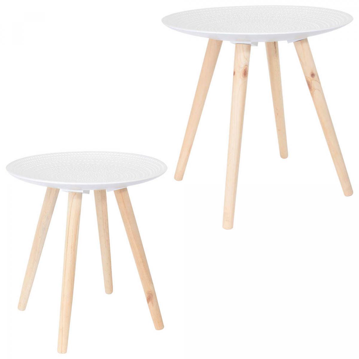 Jgo. 2 mesas nido crelieve bl