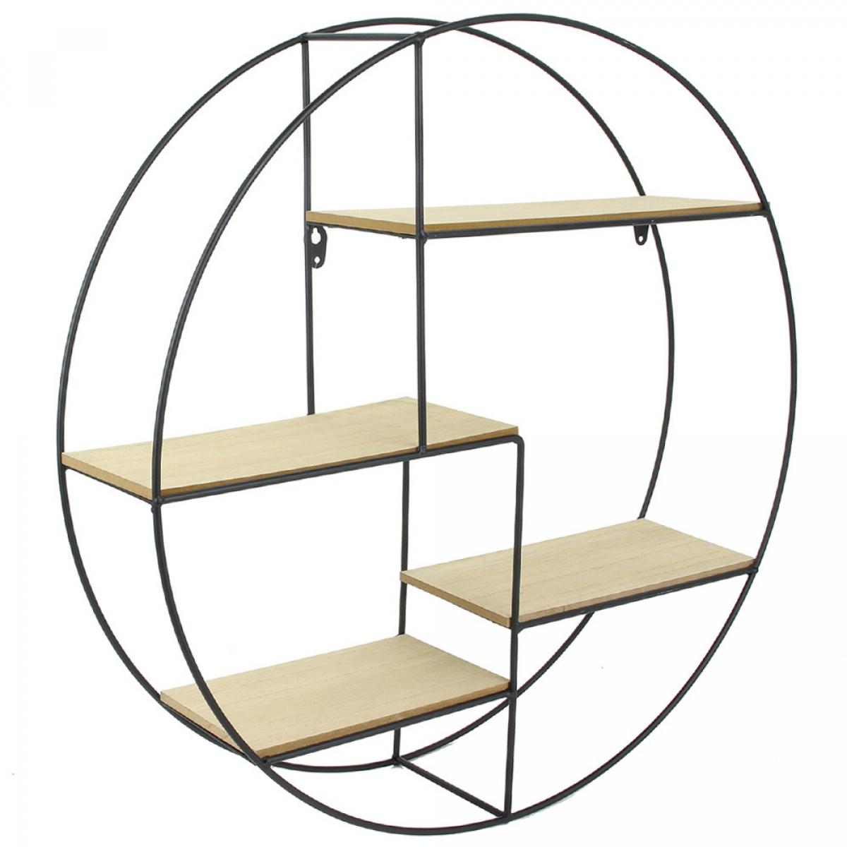Estante redondo negro