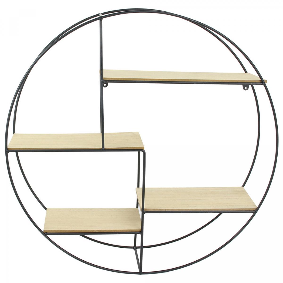 Estante redondo negro