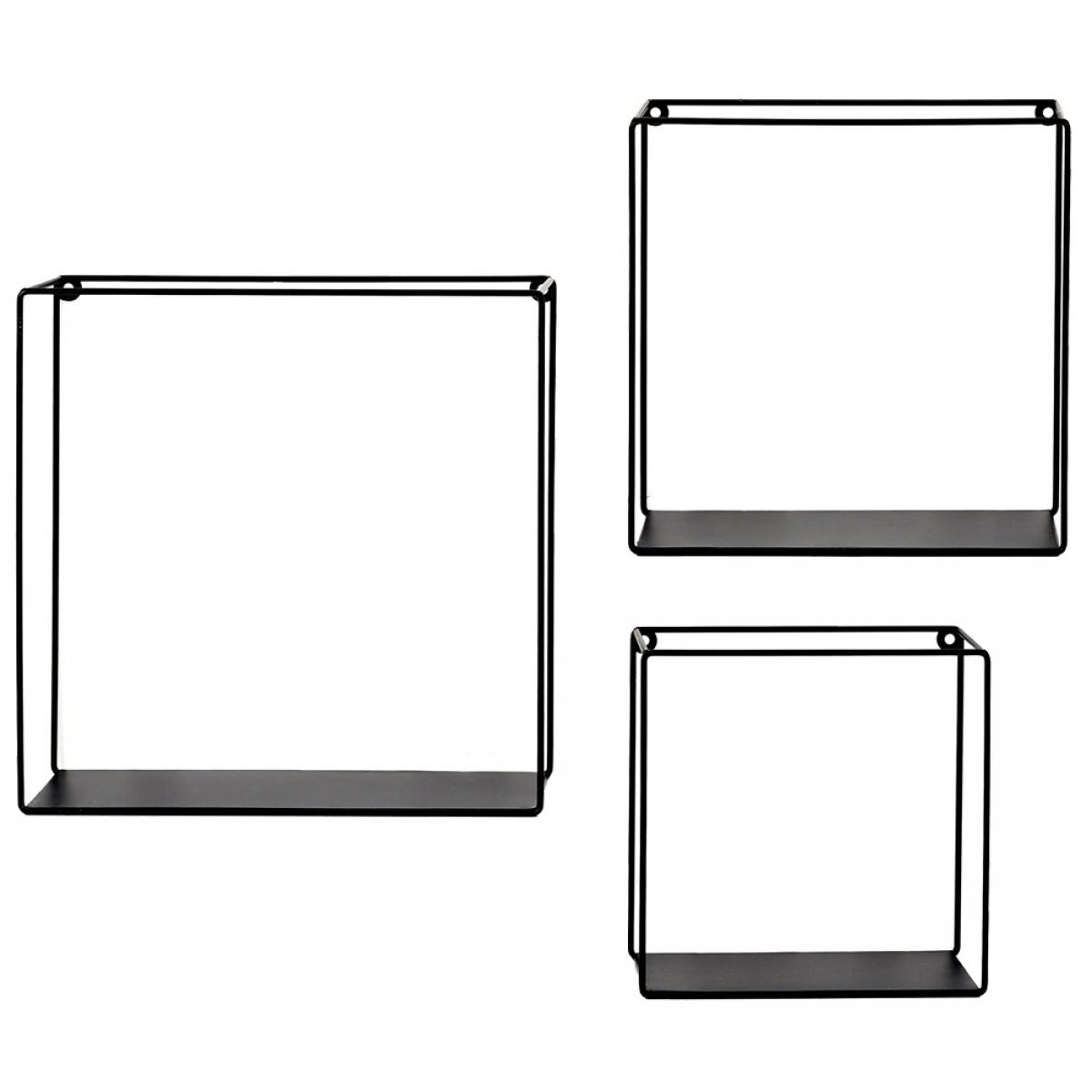 Jgo. 3 estantes metal cuadrado