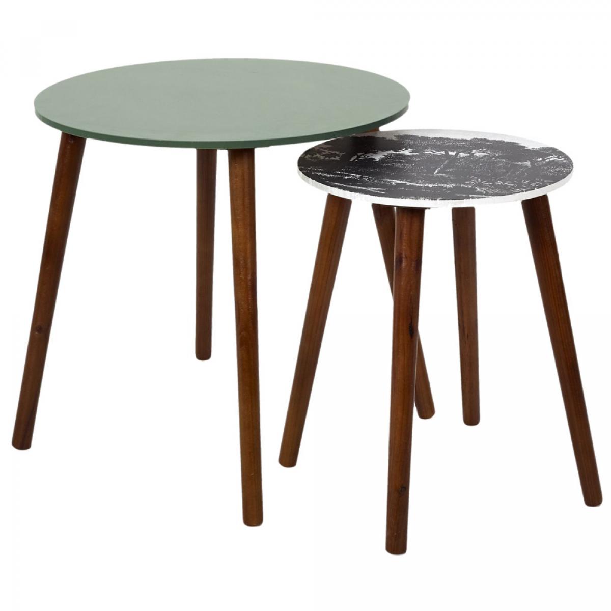 Set 2 mesas nido black forest