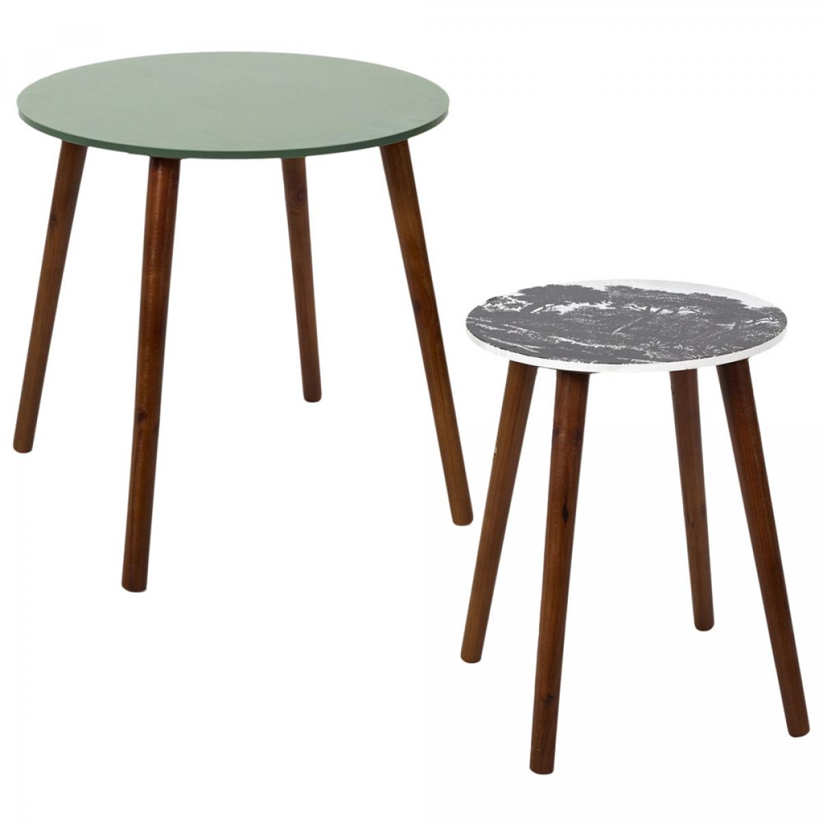 Set 2 mesas nido black forest