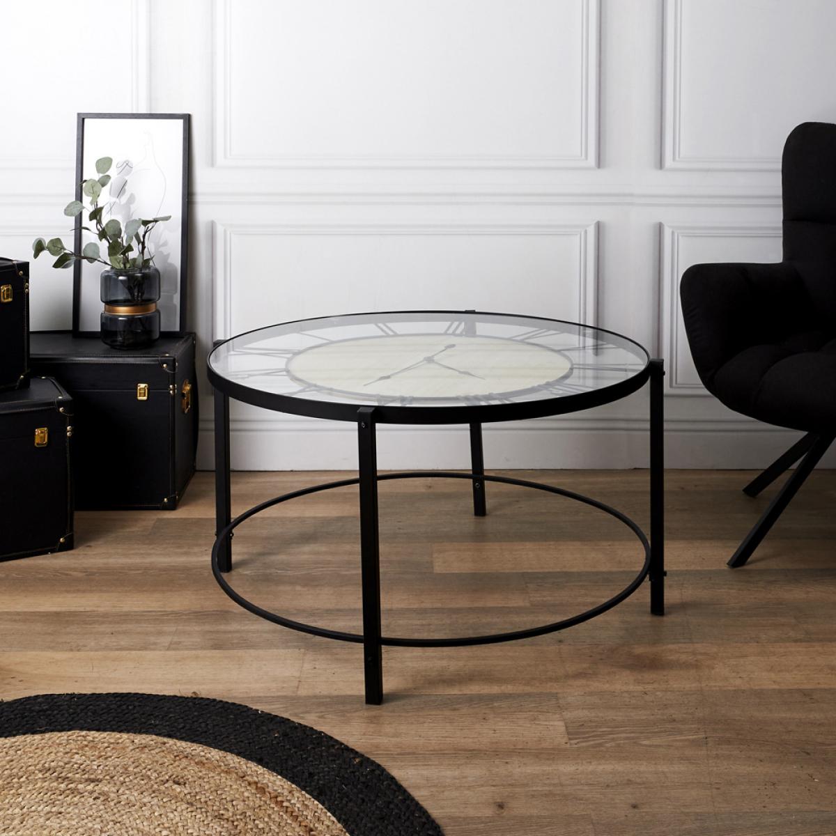 Mesa auxiliar reloj d.90 cm