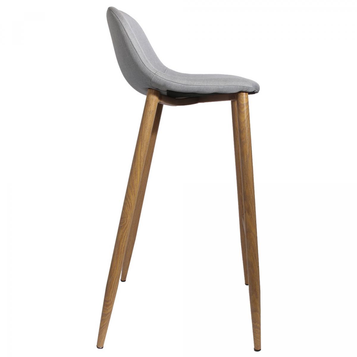 Set 4 taburetess bar tela gris