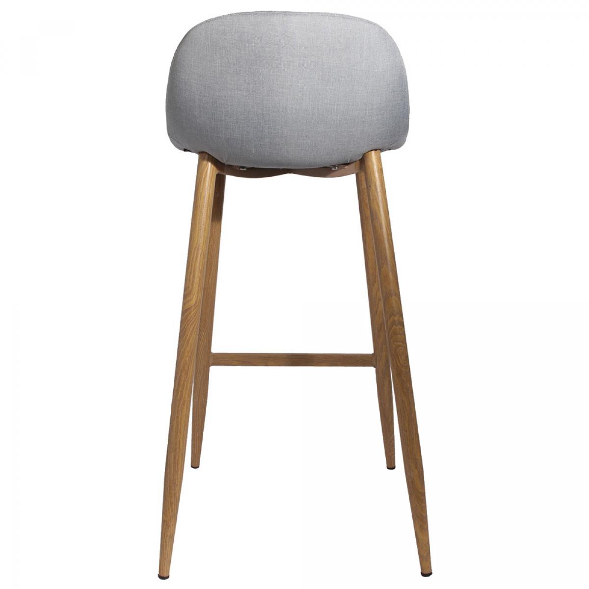 Set 4 taburetess bar tela gris