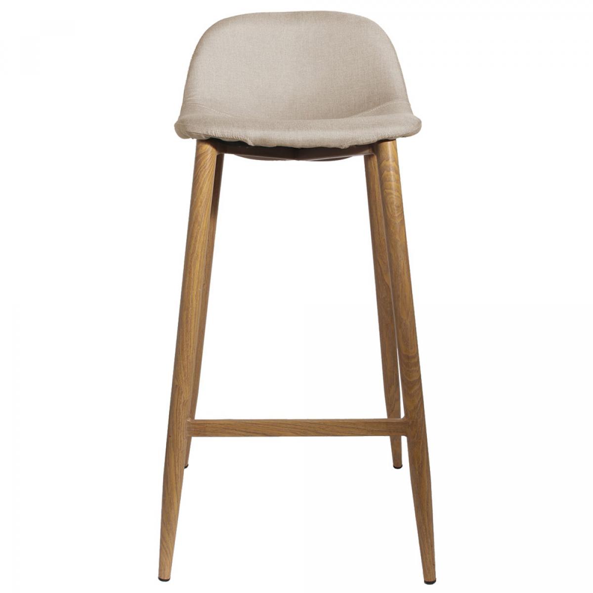 Set 4 taburetes bar tela beige