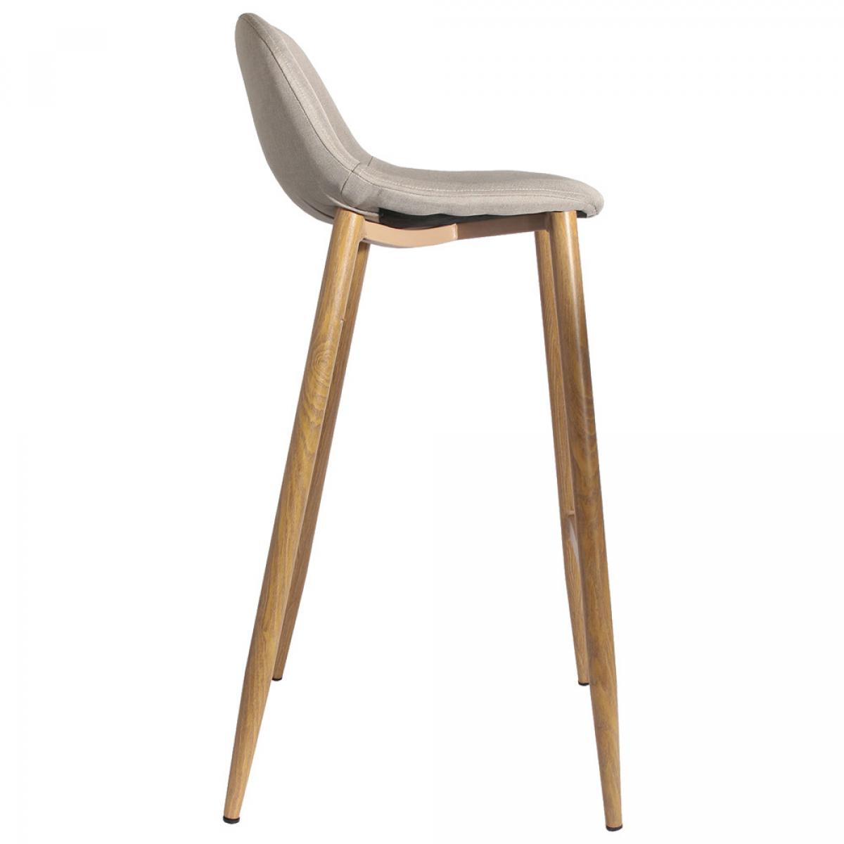Set 4 taburetes bar tela beige