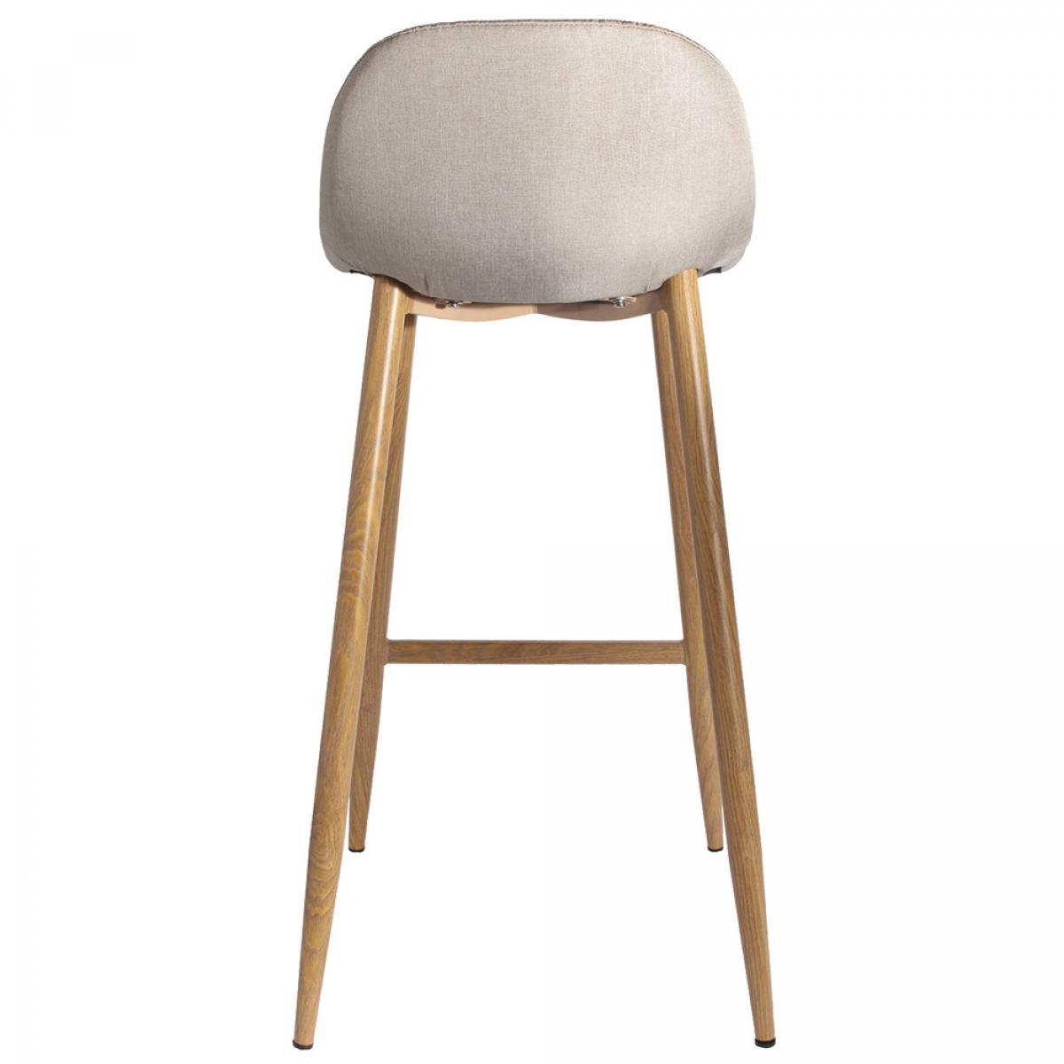 Set 4 taburetes bar tela beige