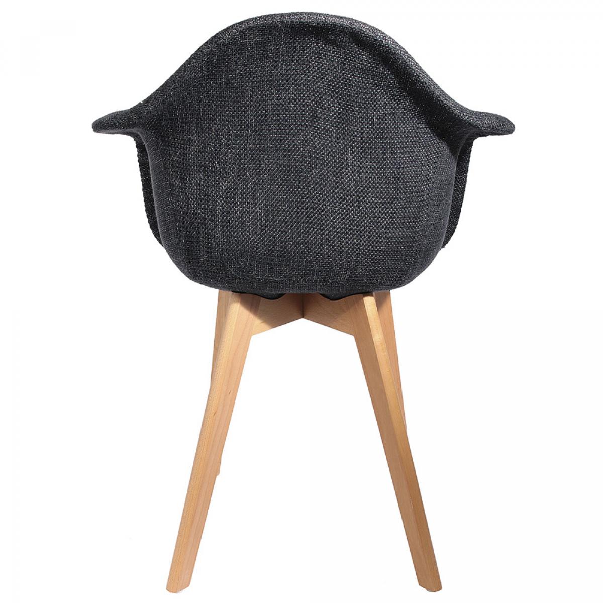 Set 2 sillas butaca tela gruesa negra