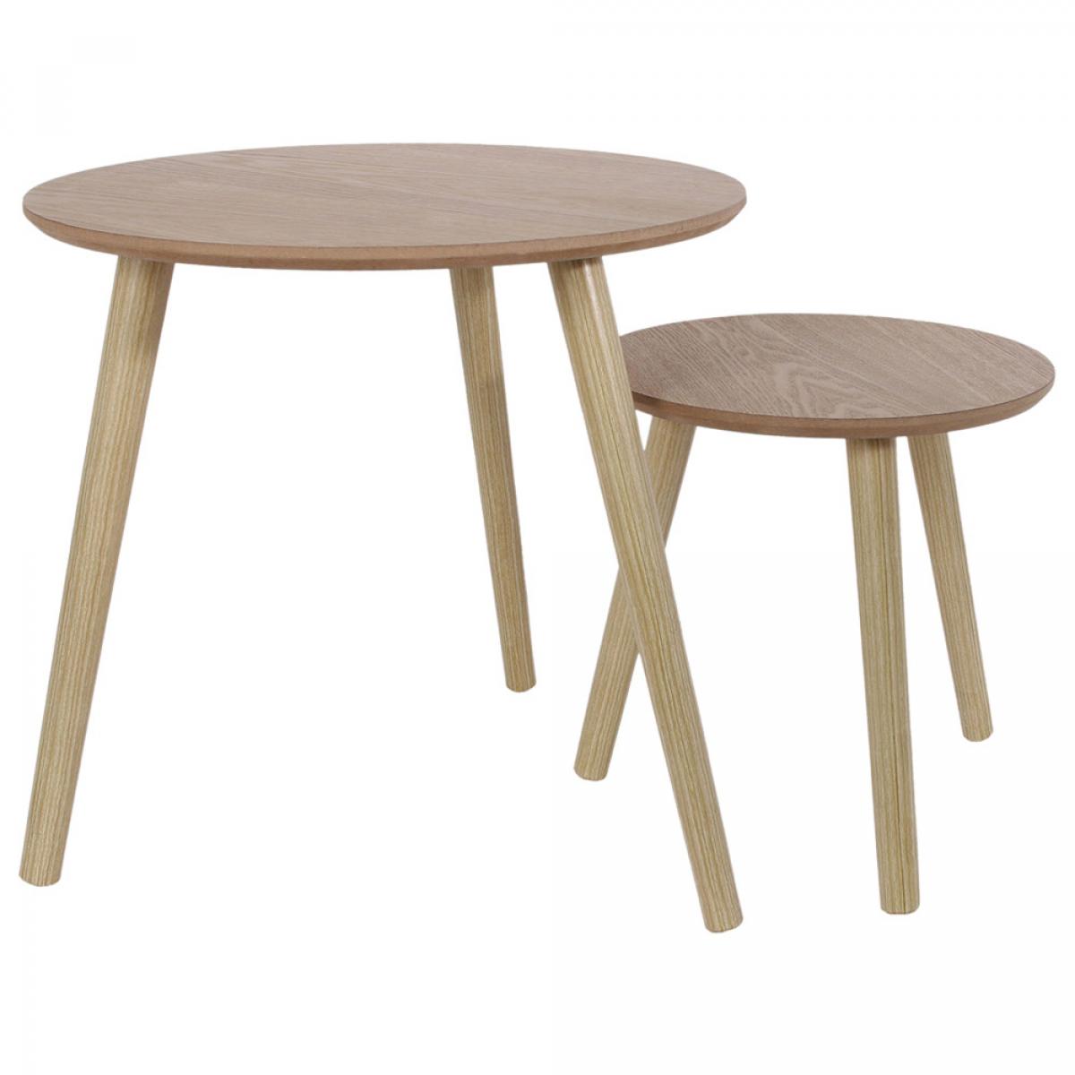 Jgo. 2 mesas nido redondas