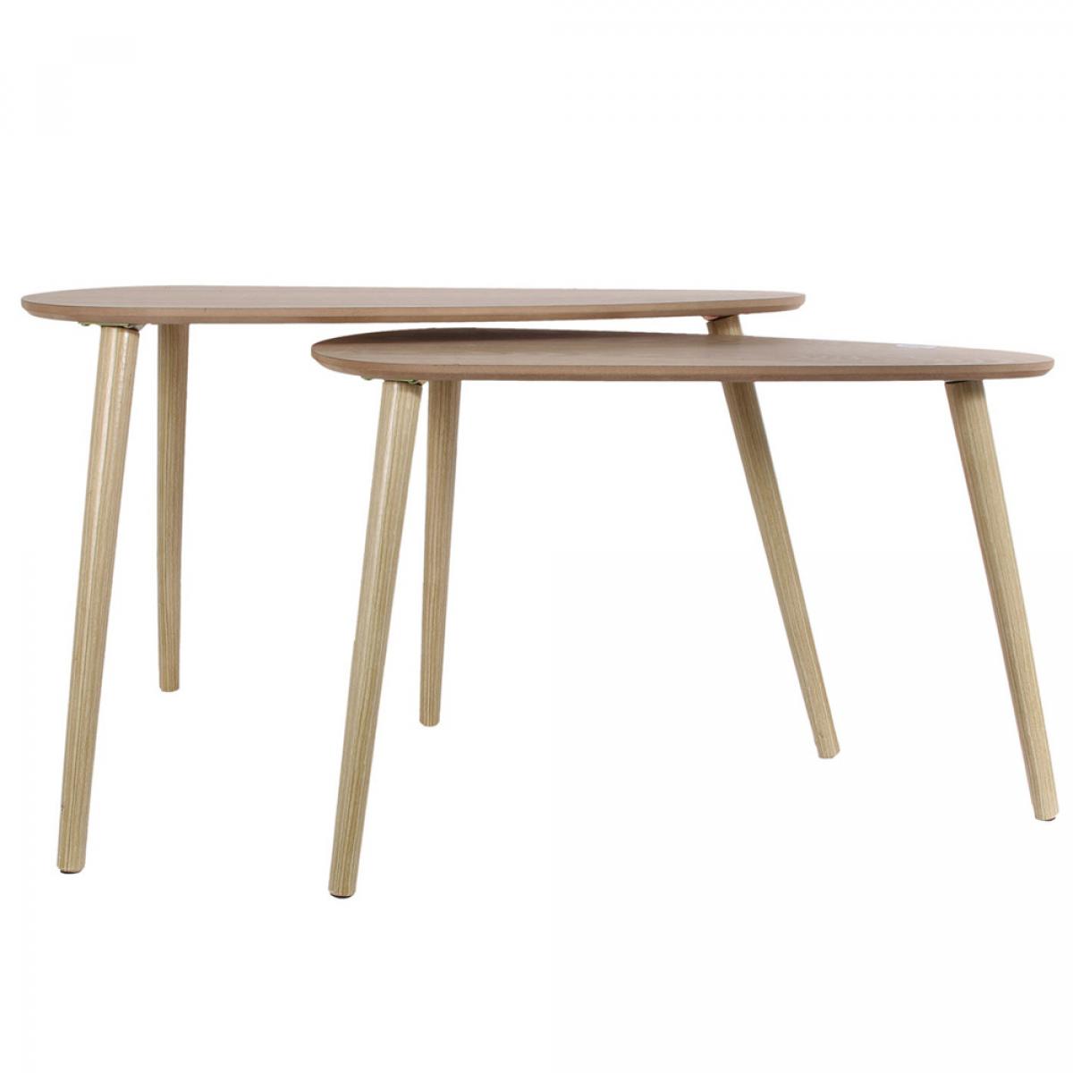 Jgo. 2 mesas nido madera