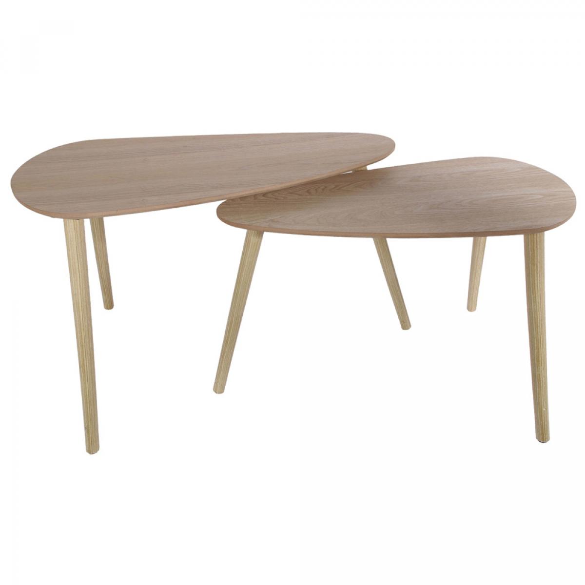 Jgo. 2 mesas nido madera