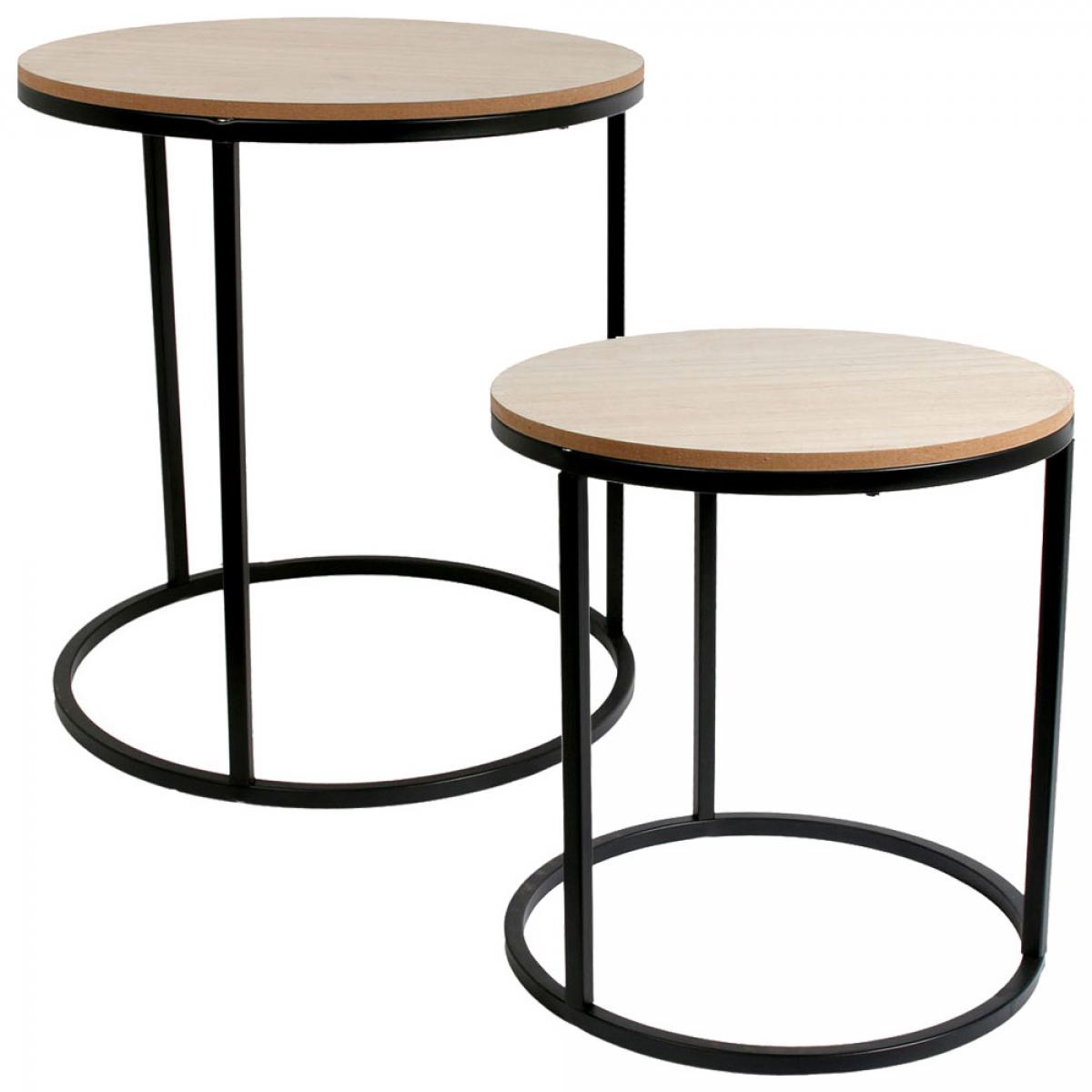 Set 2 mesas nido redondas