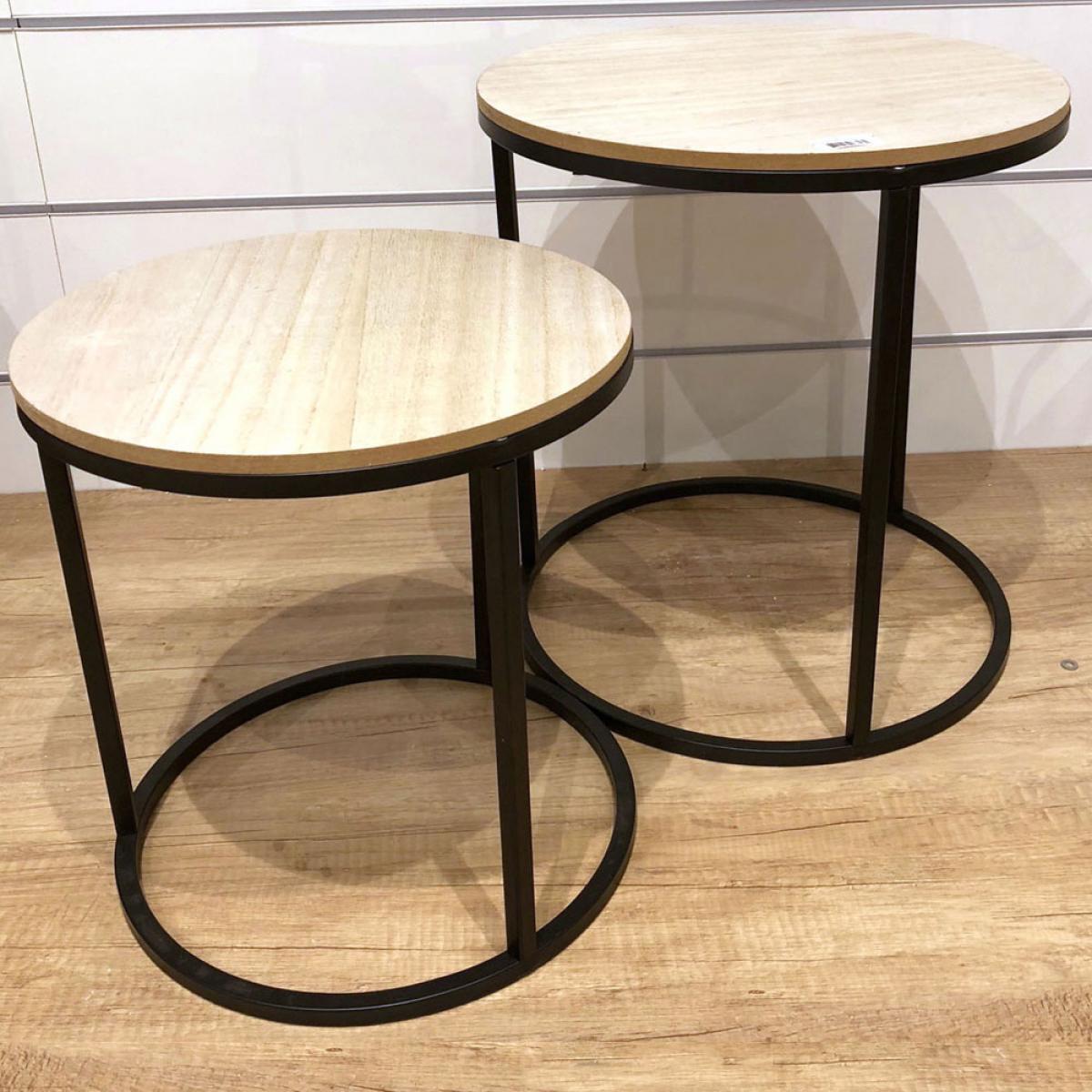 Set 2 mesas nido redondas