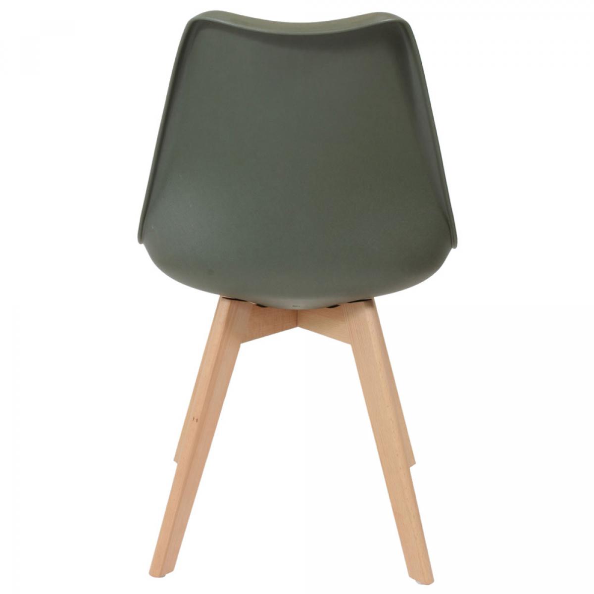 Set 4 sillas acolchada caqui.