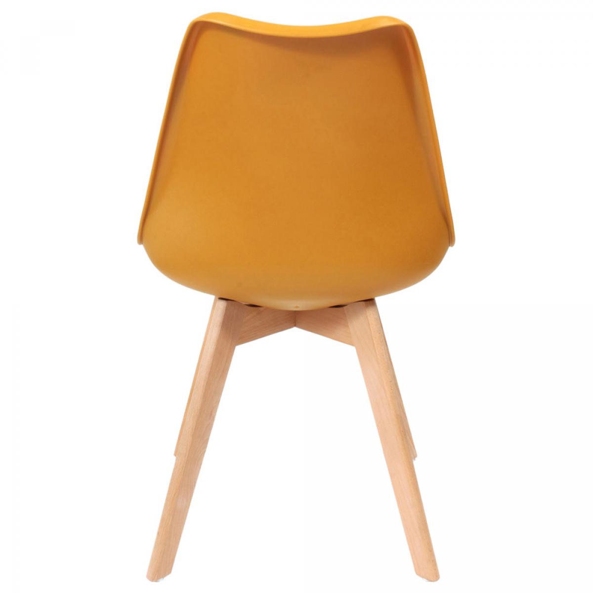 Set 4 sillas acolchada amarilla