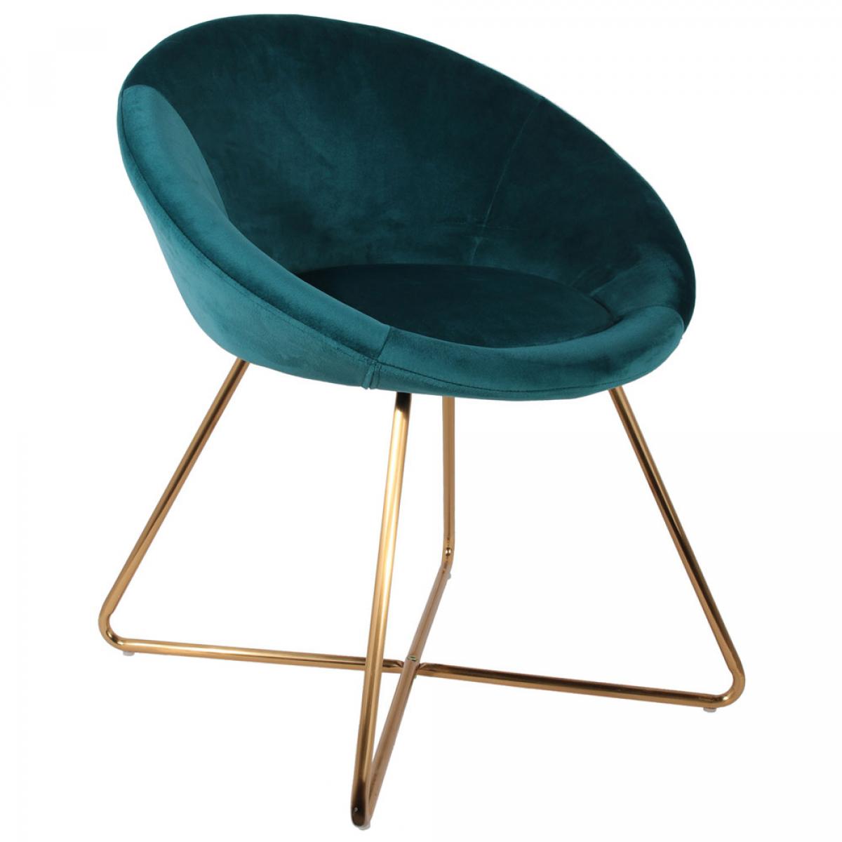 Silla butaca azul cpatas metal