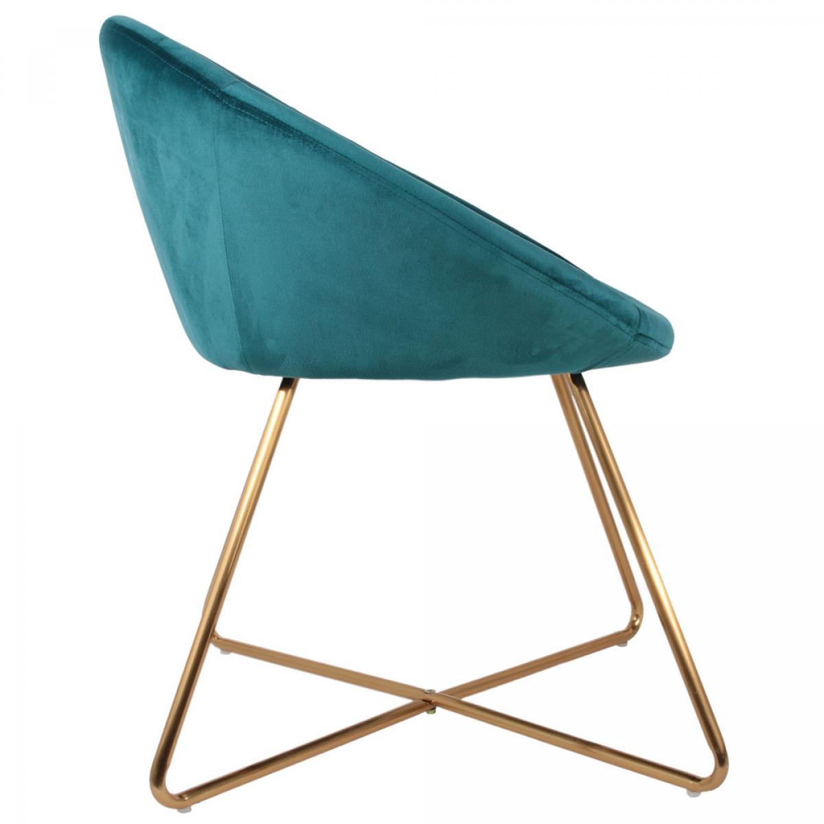 Silla butaca azul cpatas metal