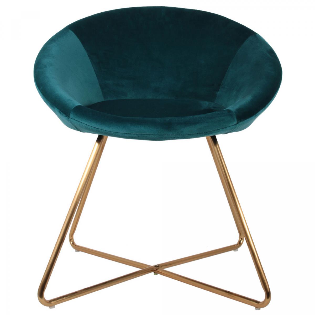 Silla butaca azul cpatas metal