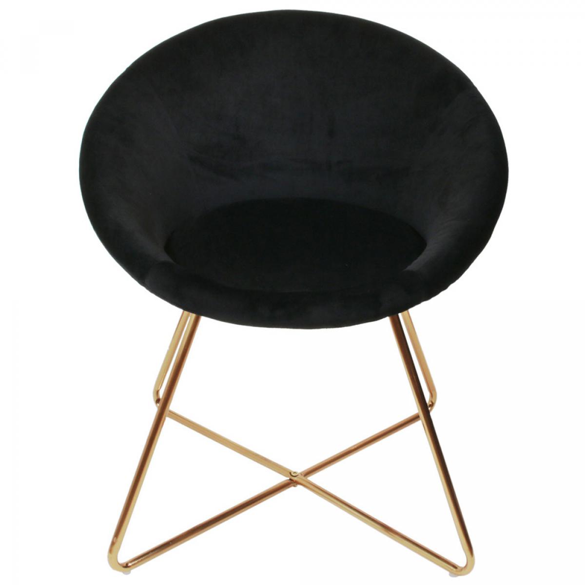 Silla butaca negra cpatas metal