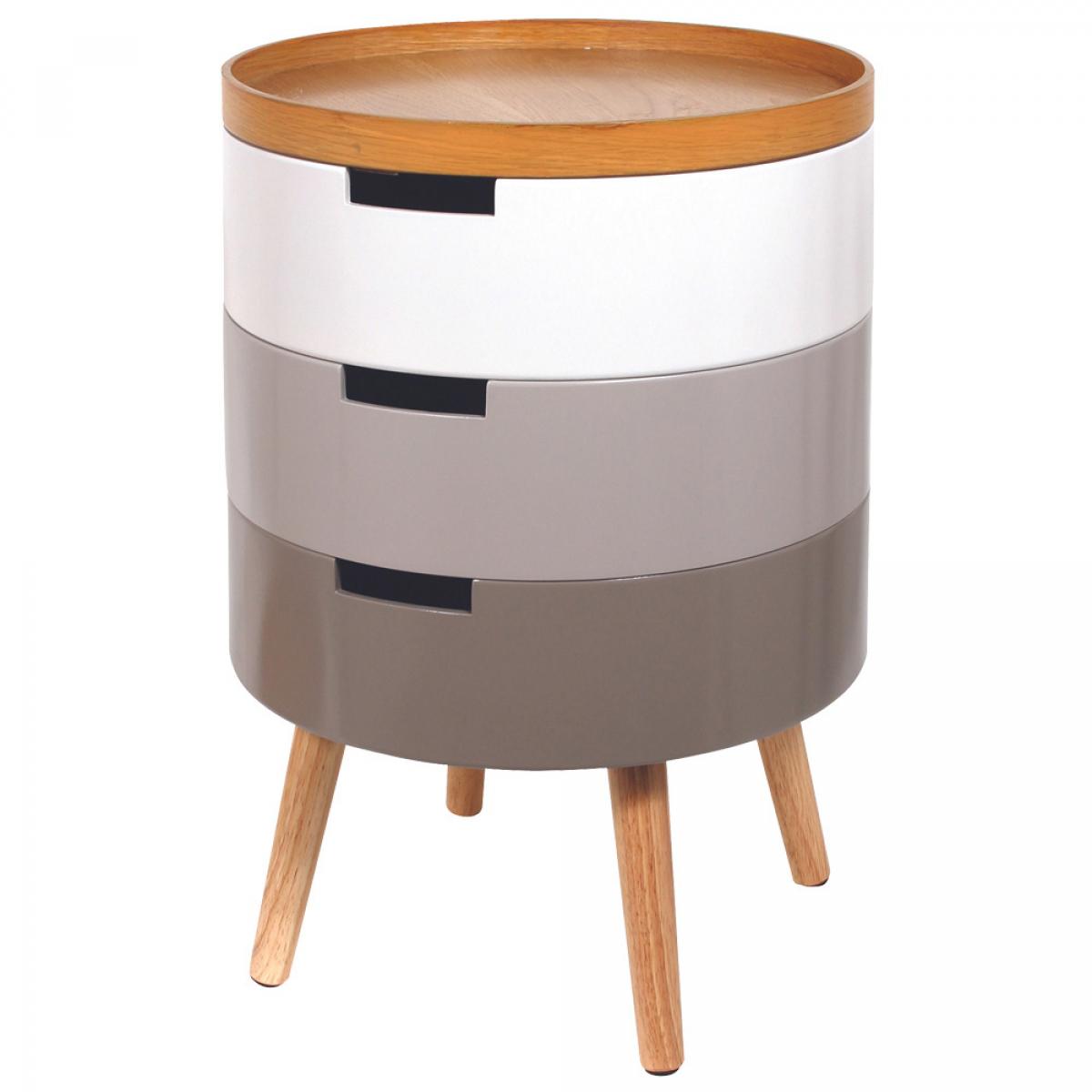 Mesa auxiliar c3 alturas gris