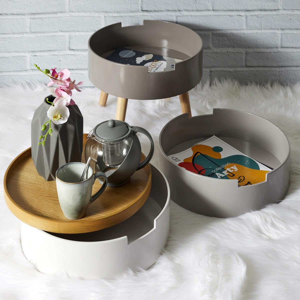 Mesa auxiliar c3 alturas gris