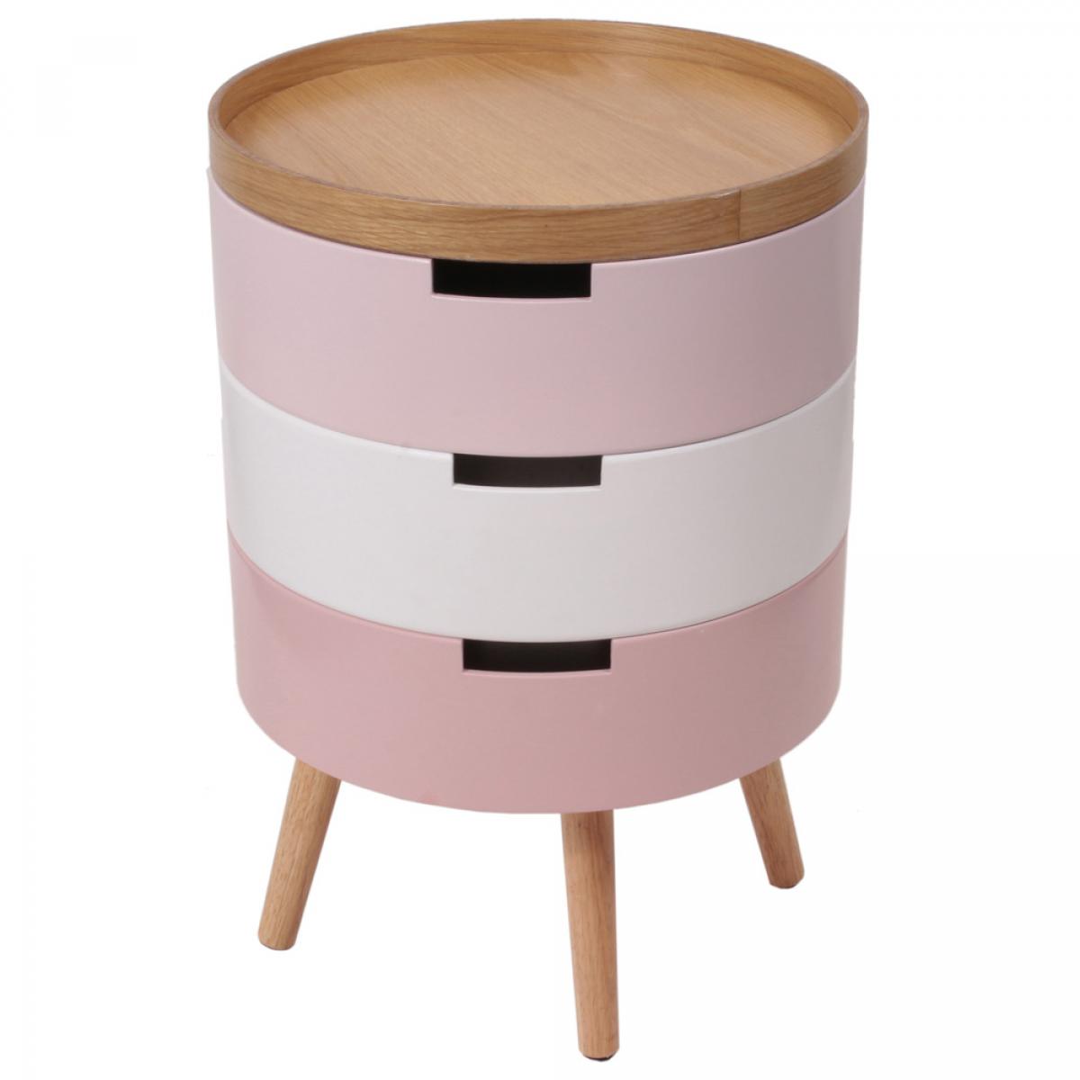 Mesa auxiliar c3 alturas rosa