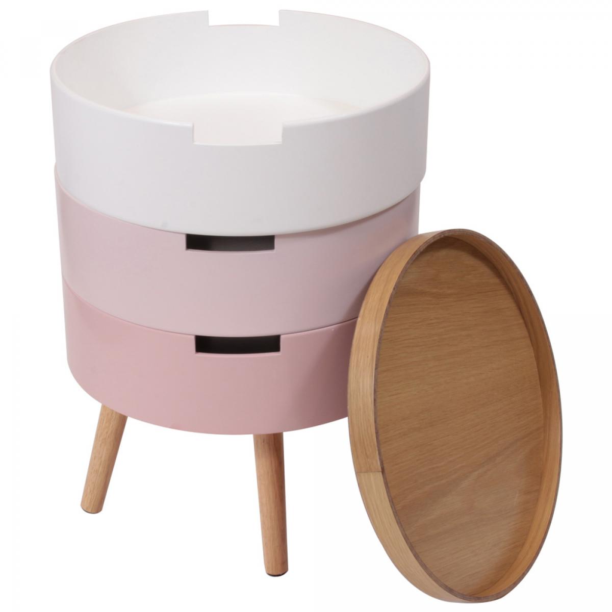 Mesa auxiliar c3 alturas rosa