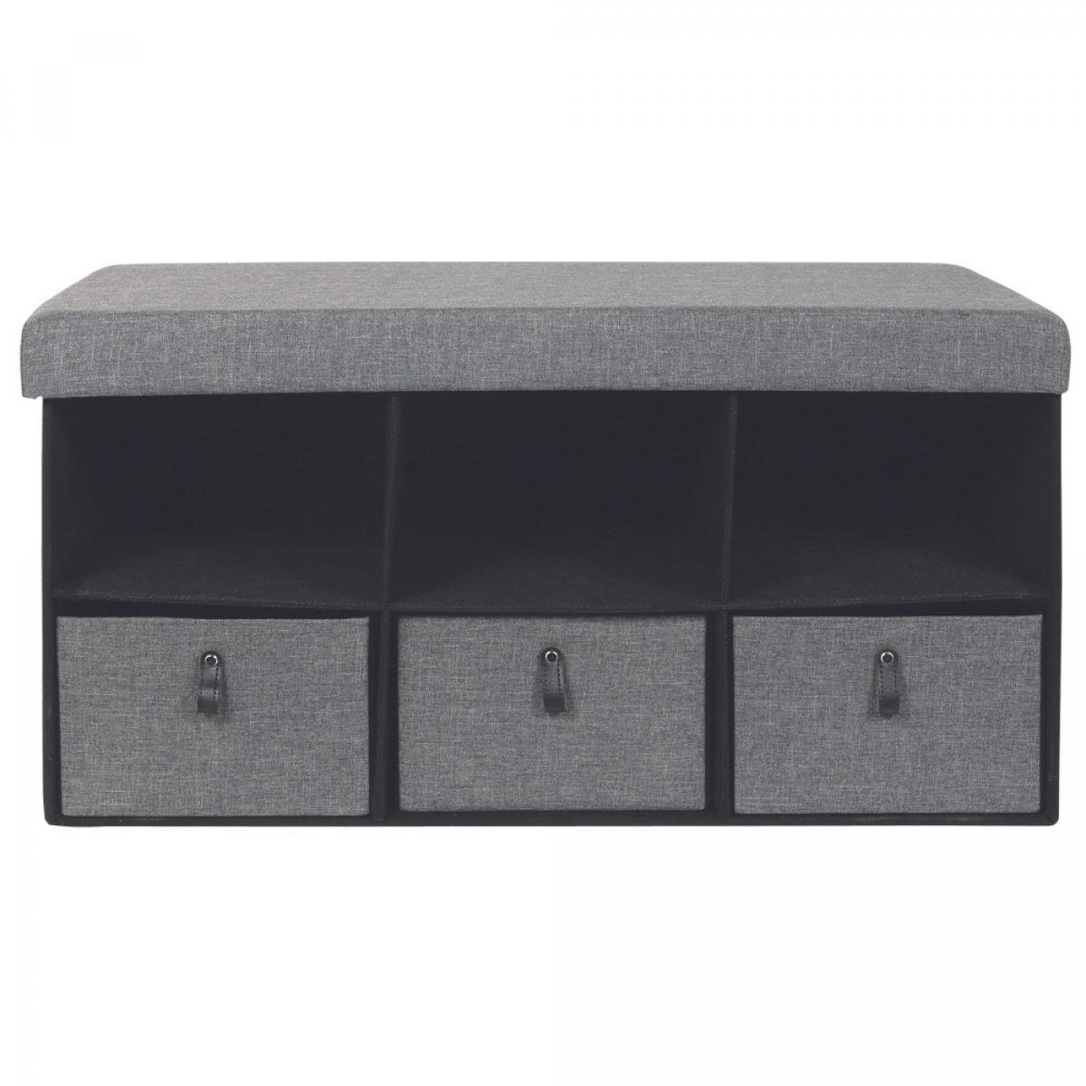 Banco puf zapatero gris oscuro