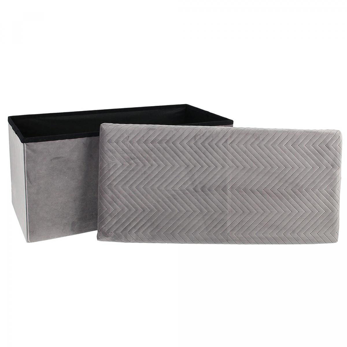 Banco puf plegable gris zig za